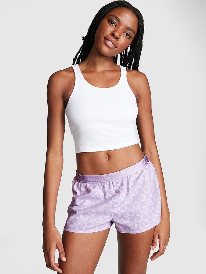 Flannel Boxy Pajama Shorts image number 0