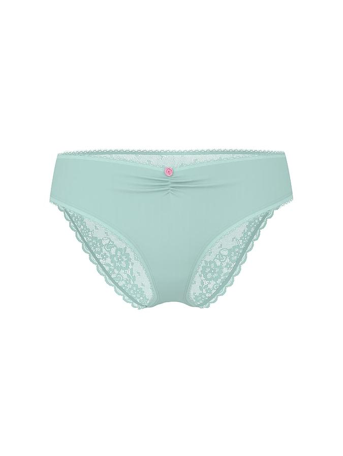 Stretch Cotton Heart Lace High-Leg Brief Panty image number 2