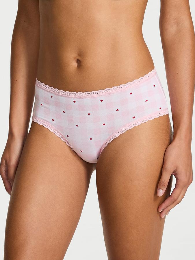 Cotton Lace-Waist Cheeky Panty