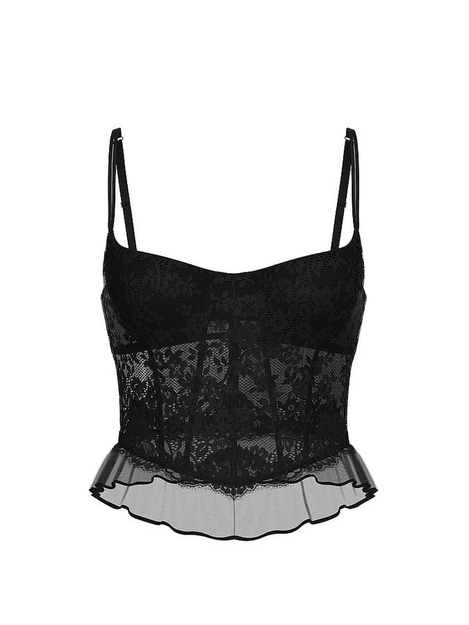 Dare to Dream Lace Ruffle Bra Top image number 2