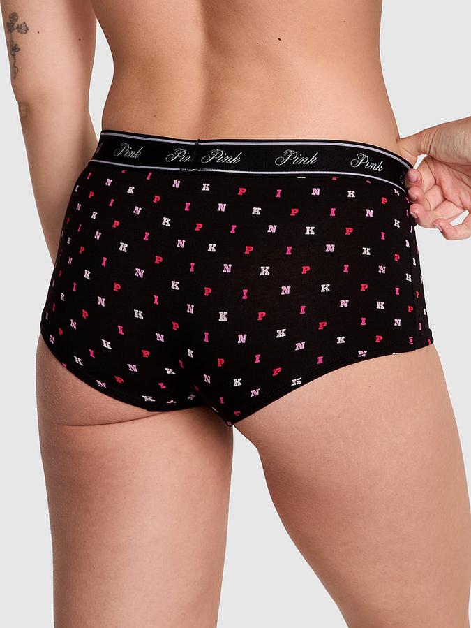 Logo Cotton Shine Boyshort Panty