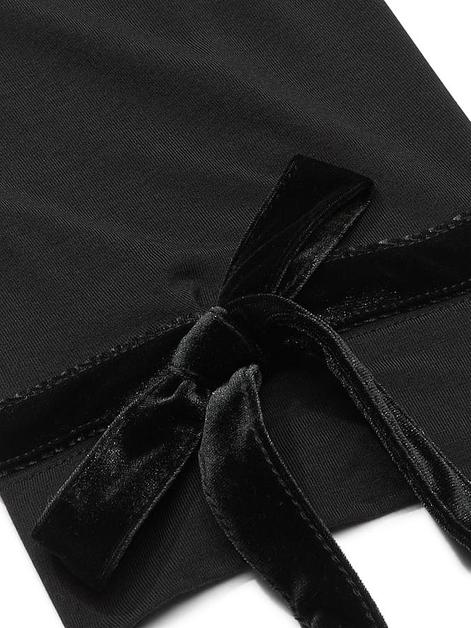 Modal Soft Velvet-Trim Long Pajama Set image number 3