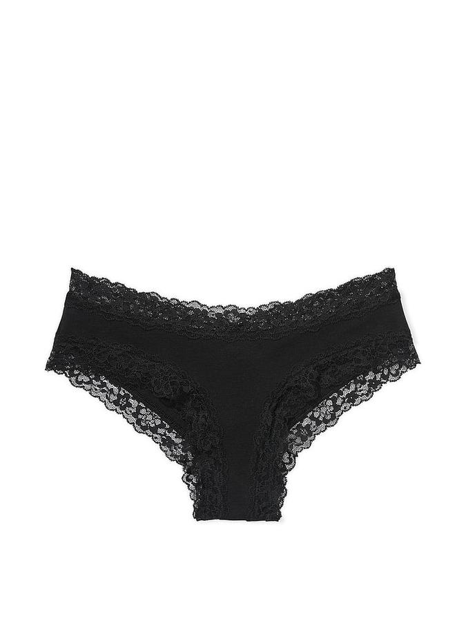 Lace-Waist Cotton Cheeky Panty image number 2