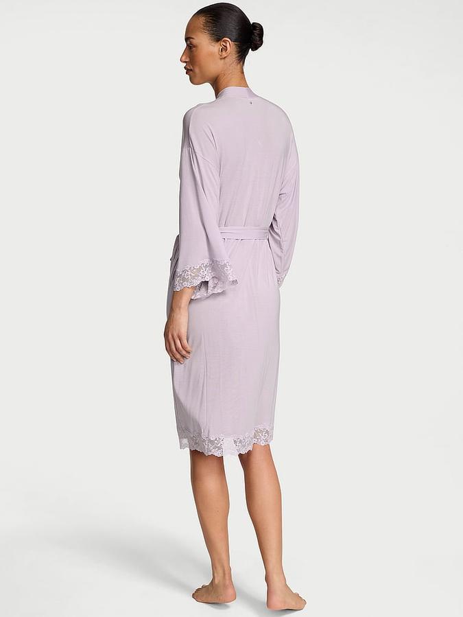 SoSoft&trade; Modal Lace-Trim Robe