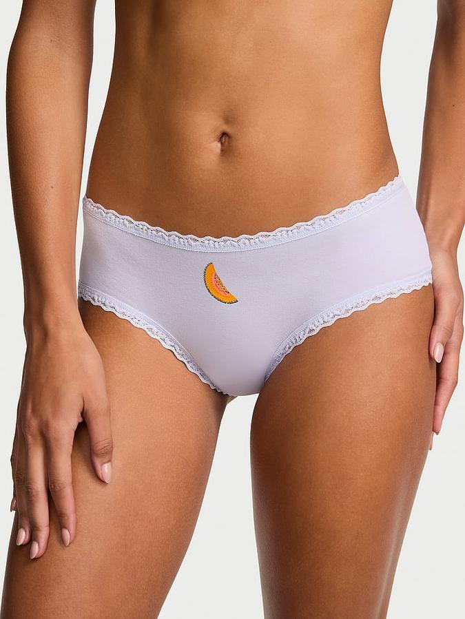 Cotton Lace-Waist Cheeky Panty