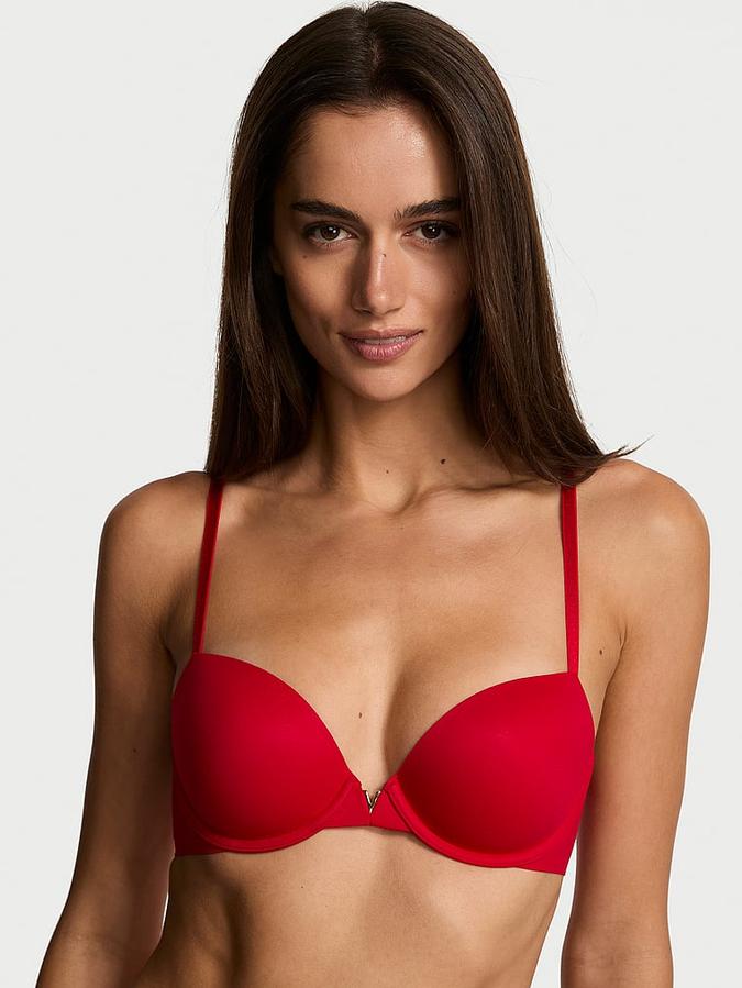 Smooth Lightly Lined Plunge Demi Bra