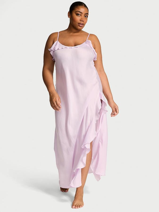 Silky Flutter Ruffled Long Slip image number 0
