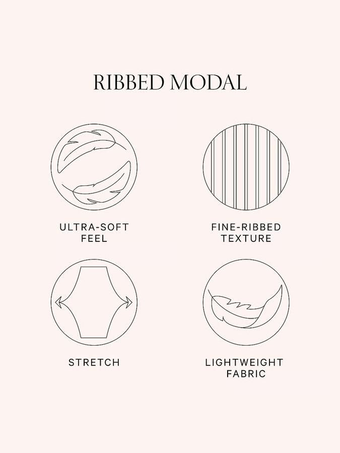 SoSoft&trade; Modal Wide-Rib Long-Sleeve Henley & Shorts Set image number 3