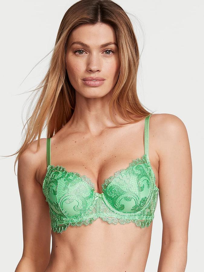 Boho Floral Embroidery Lightly Lined Demi Bra image number 0
