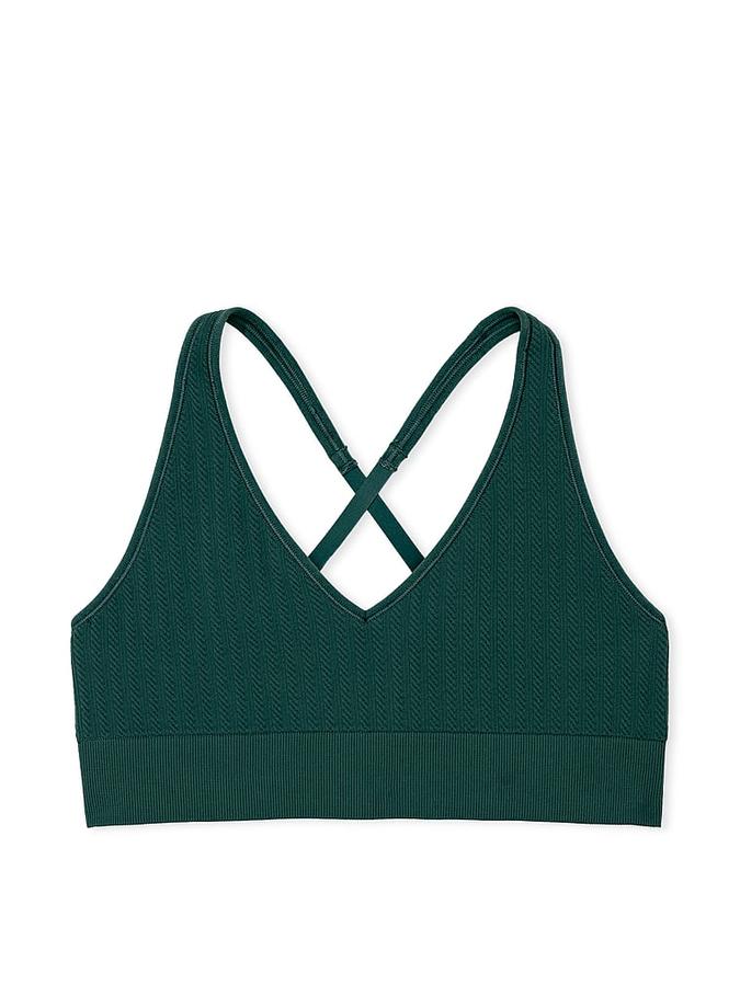 Soft Seamless Cable Plunge Bralette image number 2