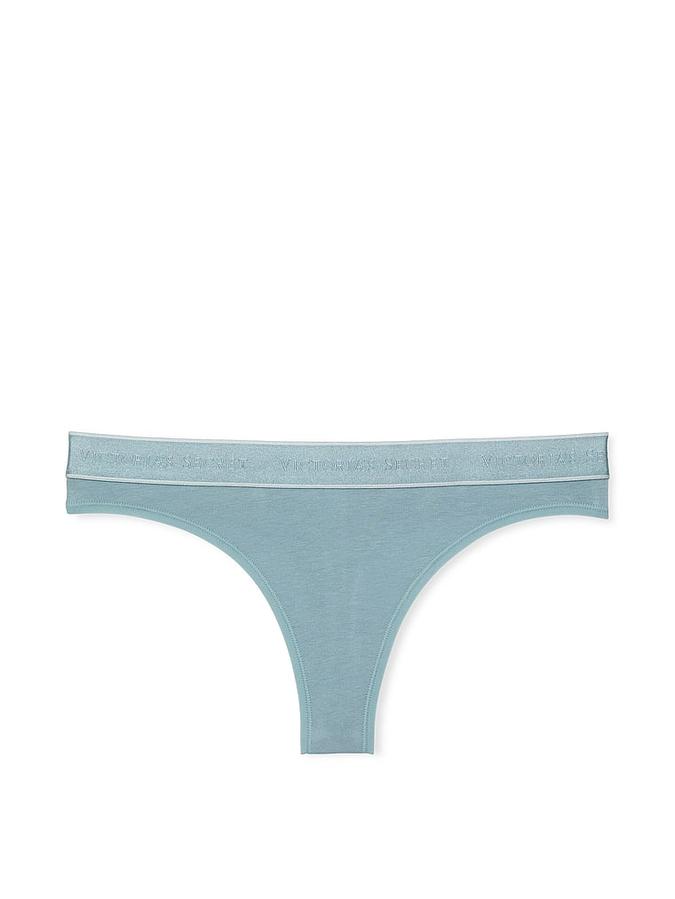 Logo Cotton Thong Panty image number 1