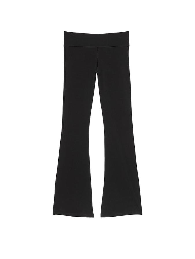 All-Day Cotton Foldover Flare Leggings image number 2