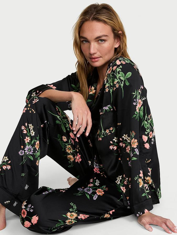 Signature Satin Long Pajama Set