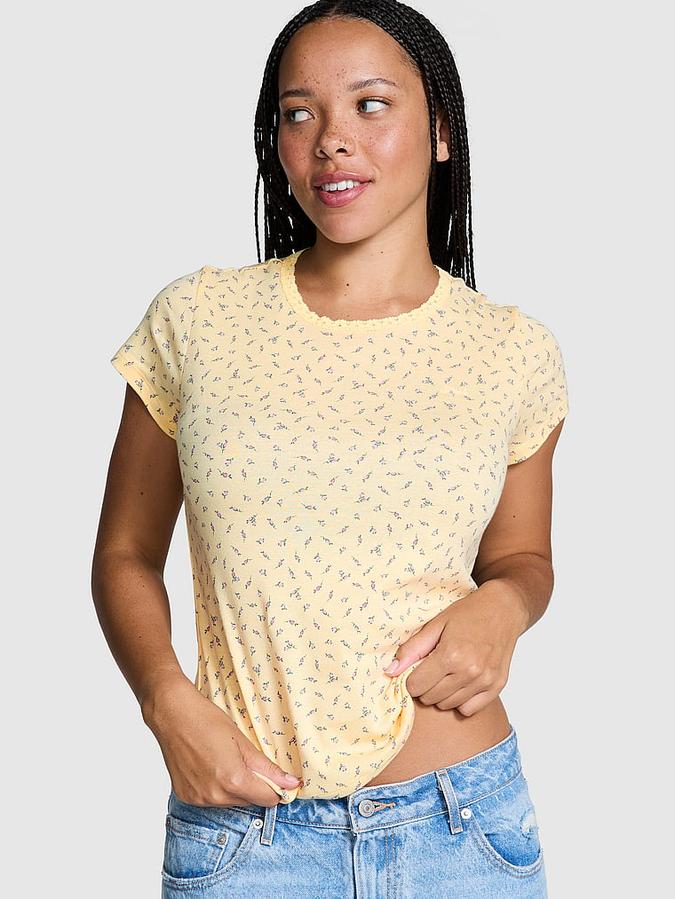 Spill-the-Tea Cotton Baby Tee image number 0