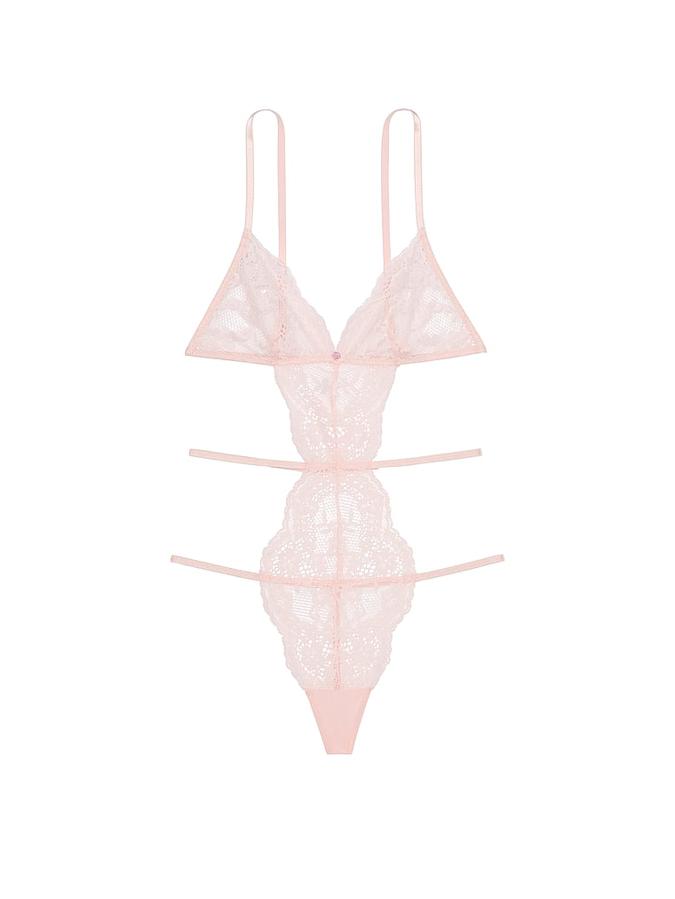Dare to Dream Lace Strappy Triangle Teddy image number 2