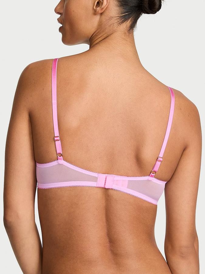 Wicked Unlined Watercolor Embroidery Balconette Bra
