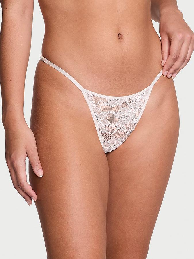 Shine Strap Lace V-String Panty image number 0