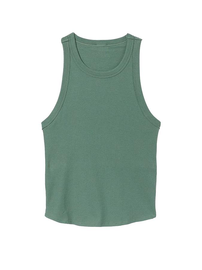 High-Neck Ribbed Tank image number 2