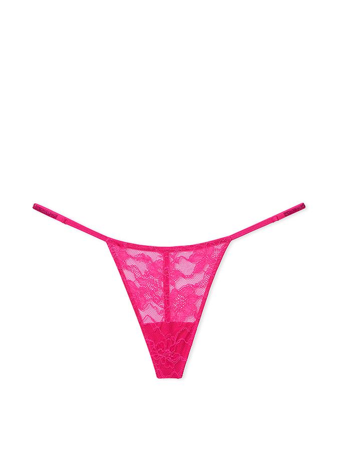 Shine Strap Lace V-String Panty image number 2