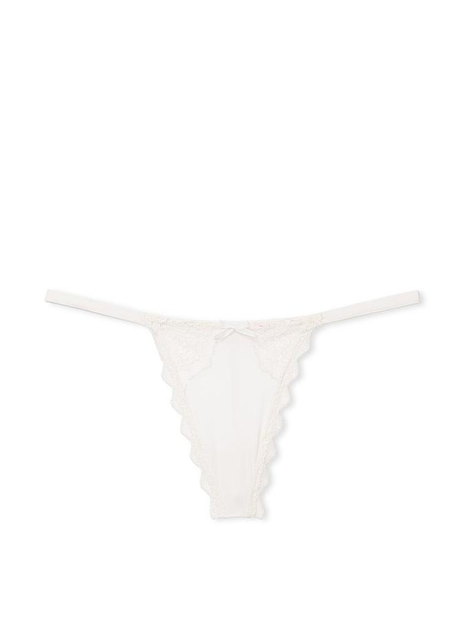 Lace-Trim V-String Panty image number 1
