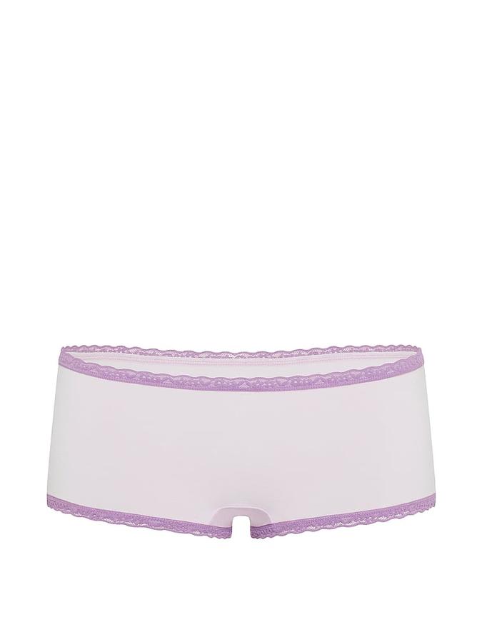 Cotton Lace-Trim Boyshort Panty image number 2