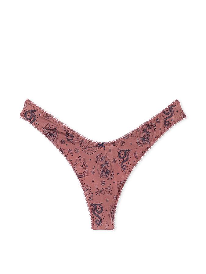 Printed High-Leg Thong Panty image number 2
