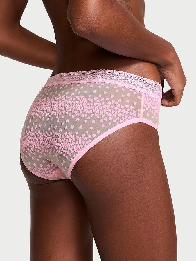 Logo Flocked Hearts Hiphugger Panty image number 1