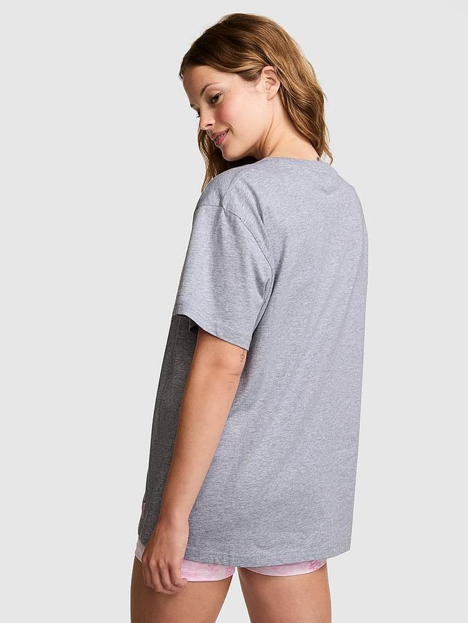 PINK x LoveShackFancy Campus Cotton Tee image number 1