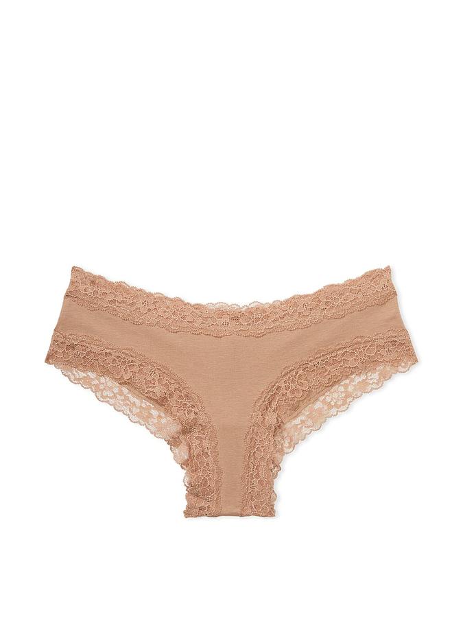 Lace-Waist Cotton Cheeky Panty image number 2