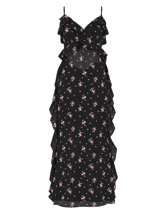 Wisteria Sheer Chiffon Long Slip Dress image number 2