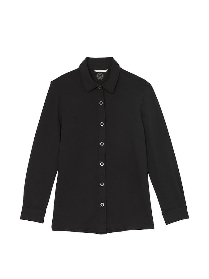 Brushed Modal Fleece Oversized Shirt image number 2