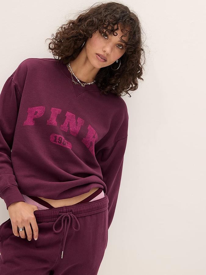 Ivy Fleece Oversized Crew Sweatshirt image number 3