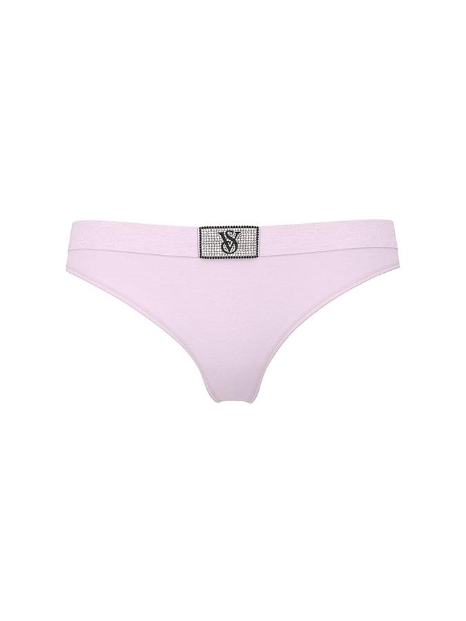 Logo Cotton Heart Shine Patch Thong Panty image number 2