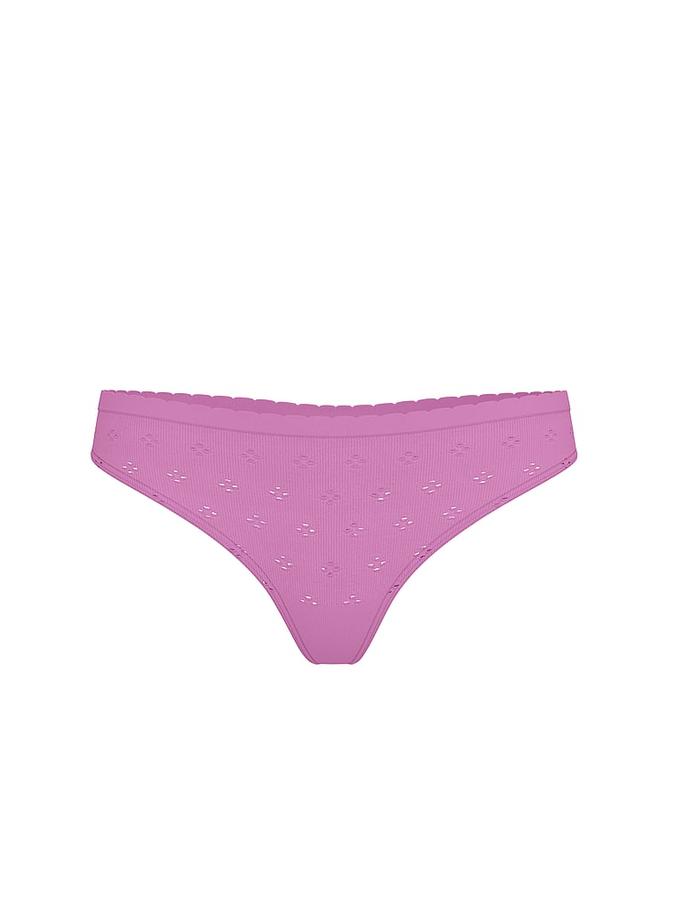 Seamless Eyelet Thong Panty image number 2