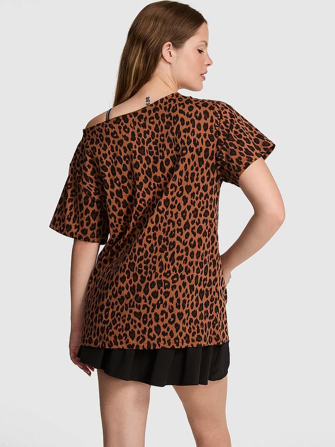 Campus Cotton&trade; Off-The-Shoulder Tee