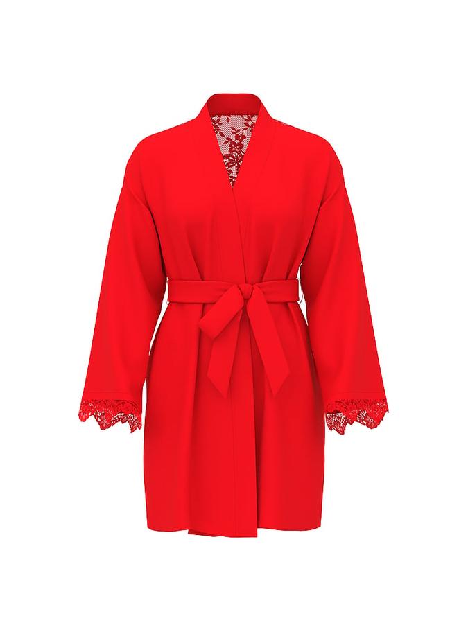 Chiffon & Lace Short Robe image number 2