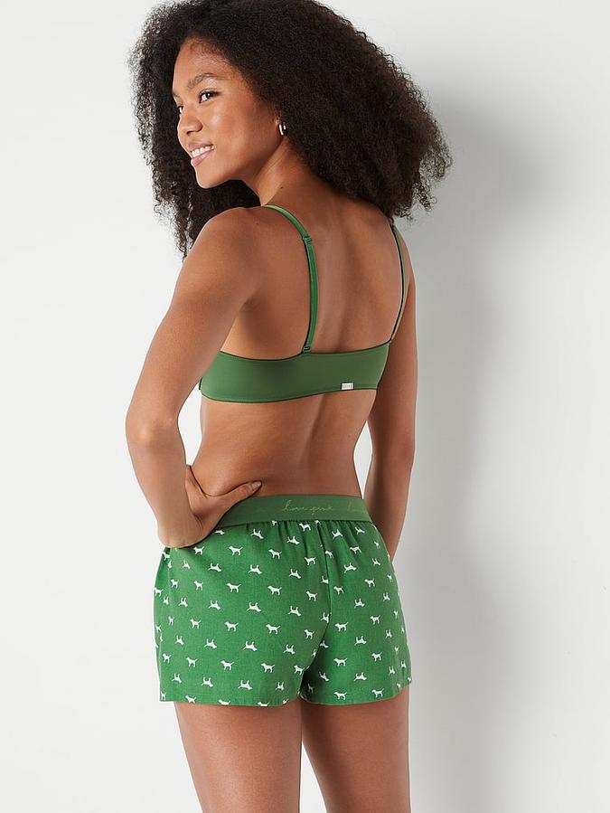Flannel Boxy Pajama Shorts image number 1