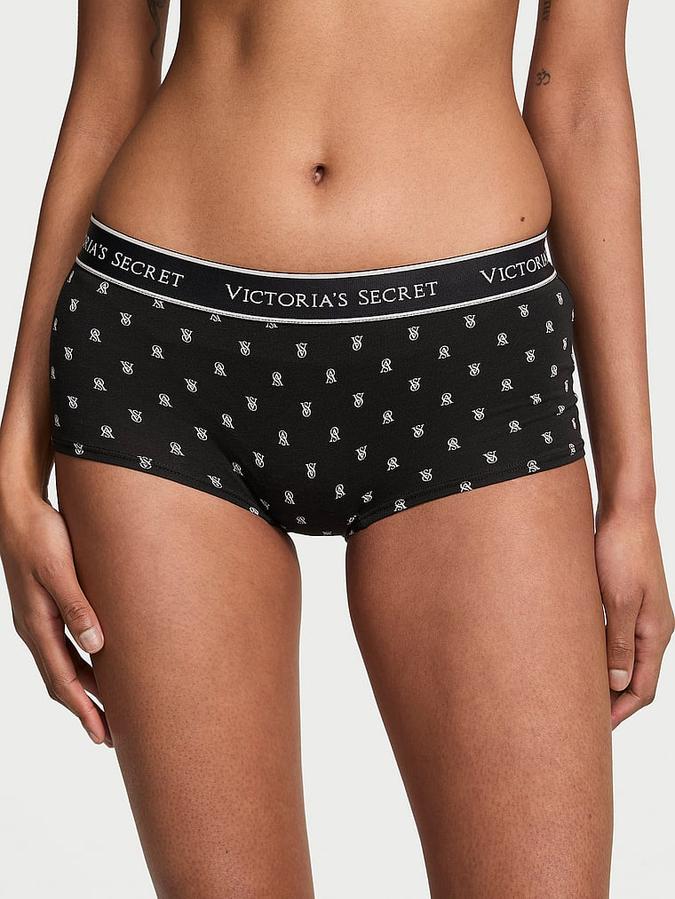 Logo Cotton Boyshort Panty image number 0