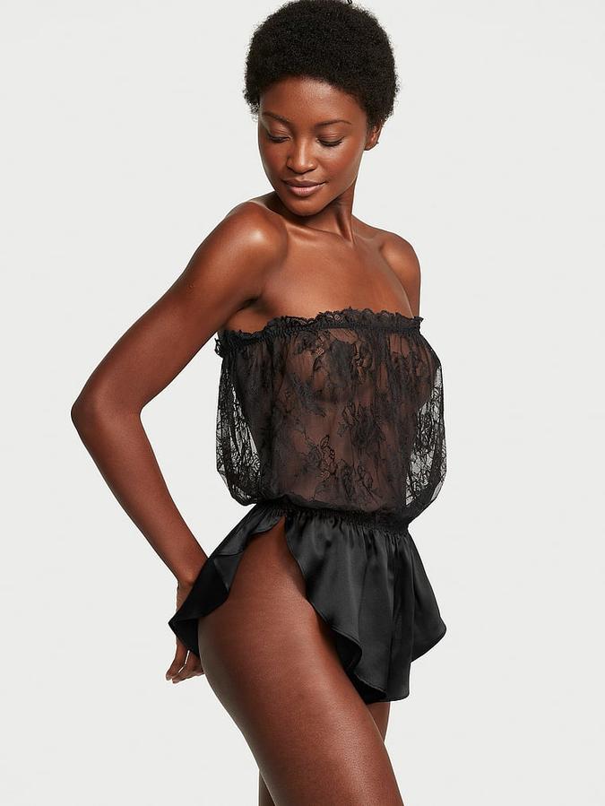 VS Archives Silk Strapless Teddy image number 0
