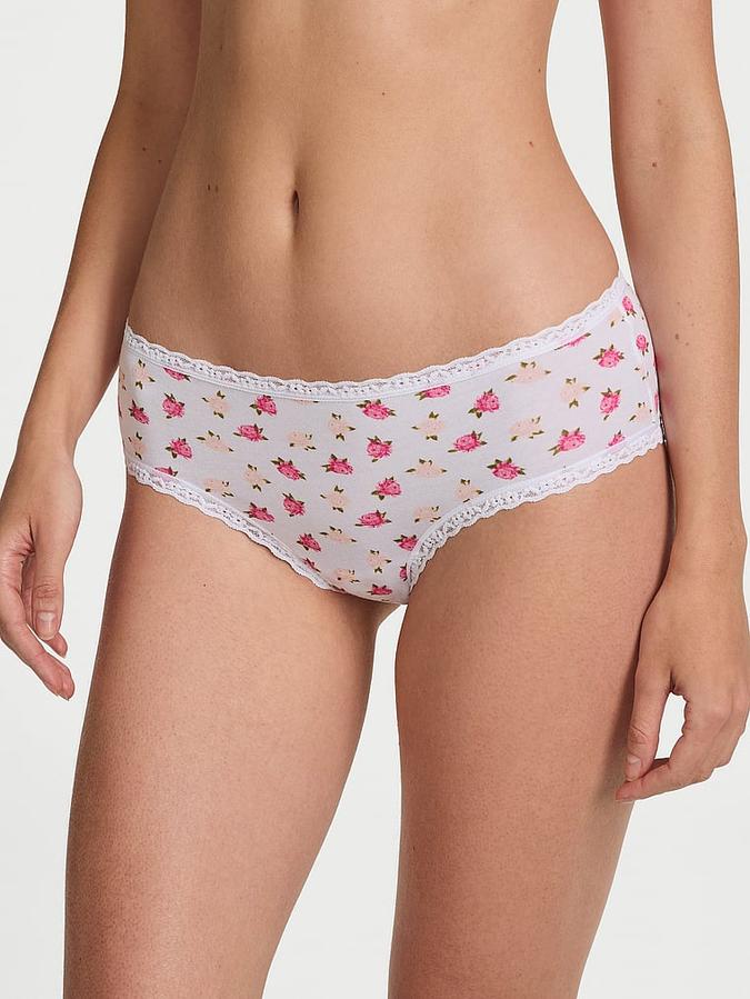 Cotton Lace-Waist Cheeky Panty