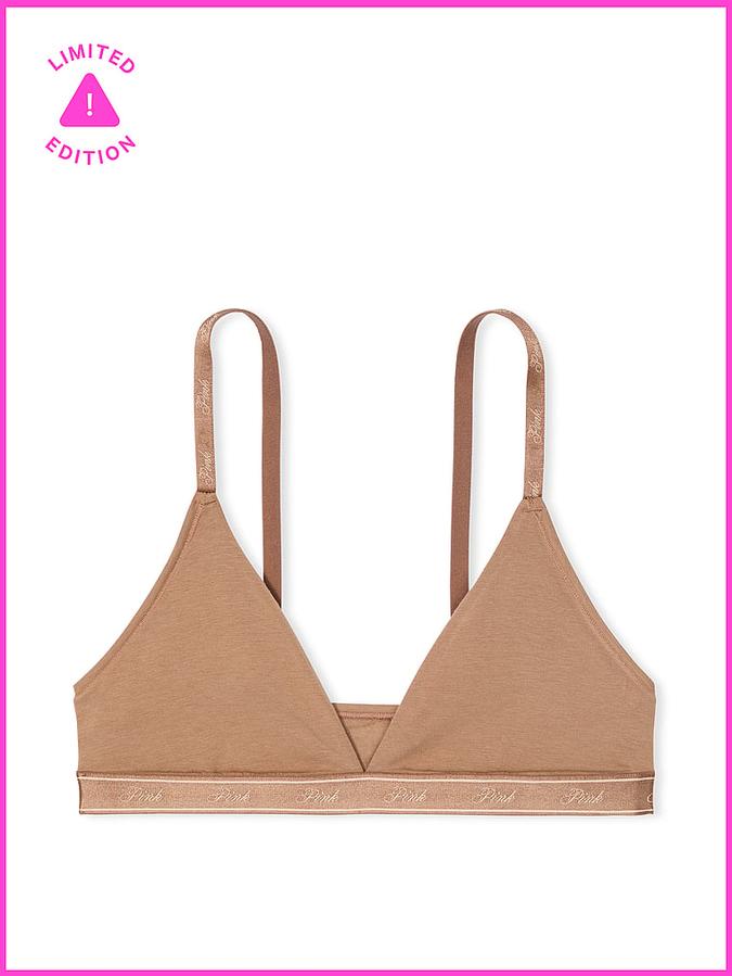 Base Cotton Triangle Bralette image number 0