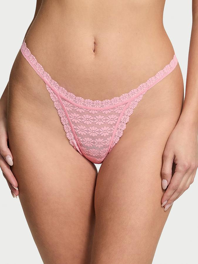 Daisy Lace String Thong Panty image number 0