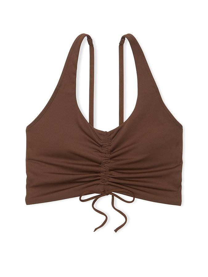 Relay Ruched Plunge Sports Bra image number 2