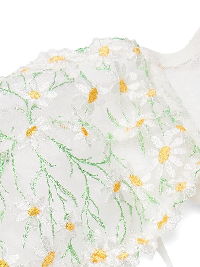 Daisy Chain Embroidery Halter Teddy image number 3