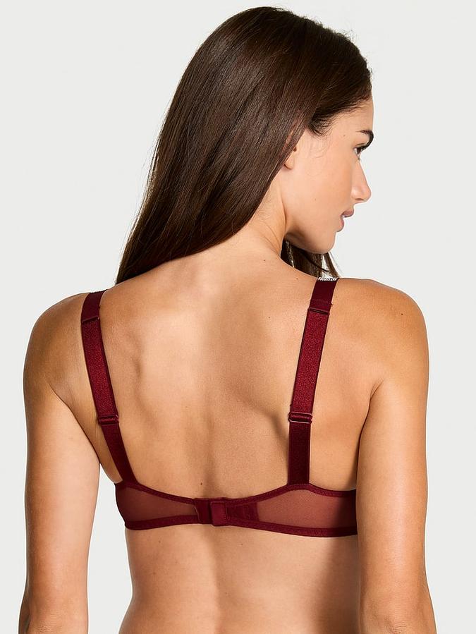 Bombshell Add-2-Cups Shine Strap Rose Lace Push-Up Bra image number 1