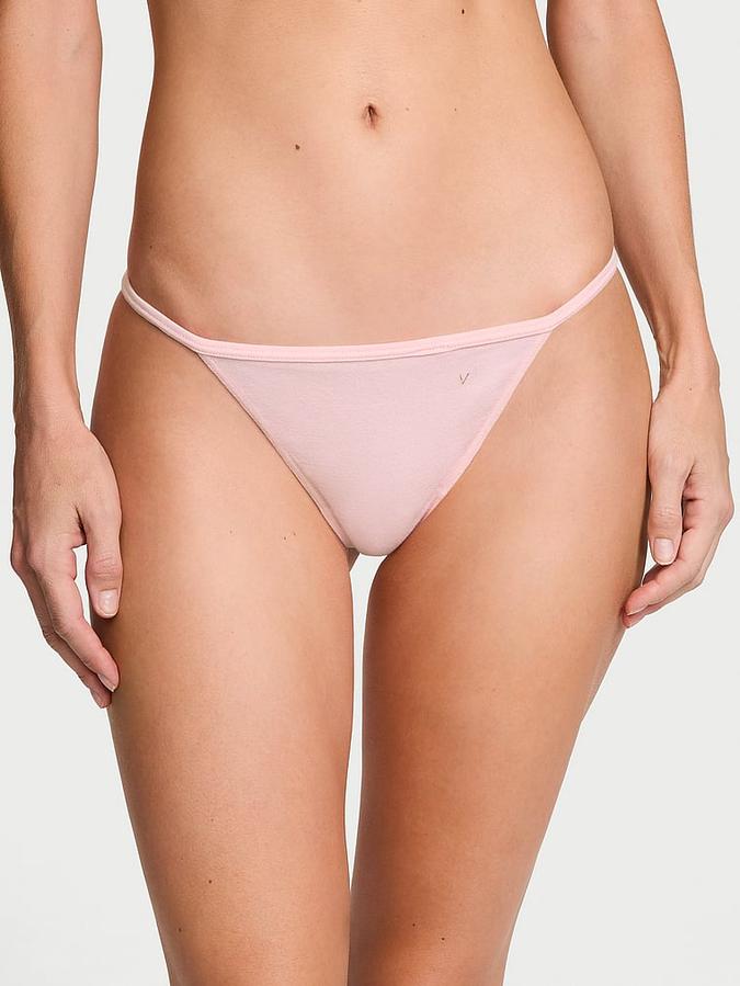 Stretch Cotton V-String Panty image number 0