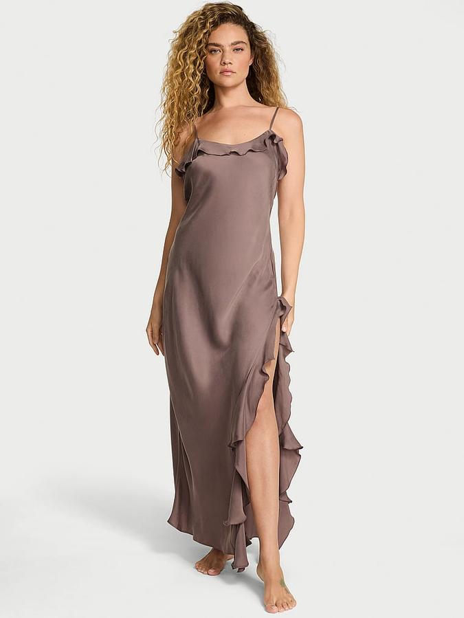 Silky Flutter Ruffled Long Slip image number 0
