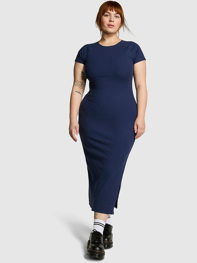 Contour Ribbed Midi Dress image number 0