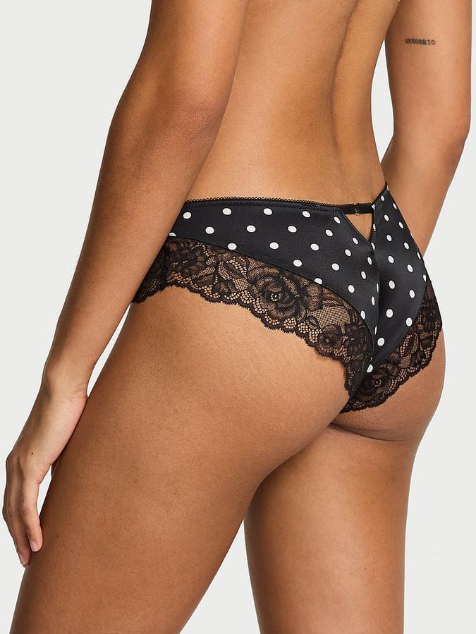Rose Lace-Trim High-Leg Cheeky Panty