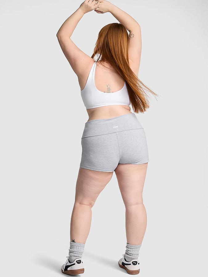 All-Day Cotton Foldover 3&rdquo; Bike Shorts